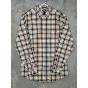 Eddie Bauer Shirt Mens Large Tall Plaid Classic Fit Button Down Long Sleeve